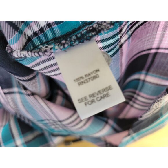 Cato Est 1948 Women Top 18W 20W Plus Lace Up 3/4 Sleeve Lightweight PLA56E - Picture 7 of 8